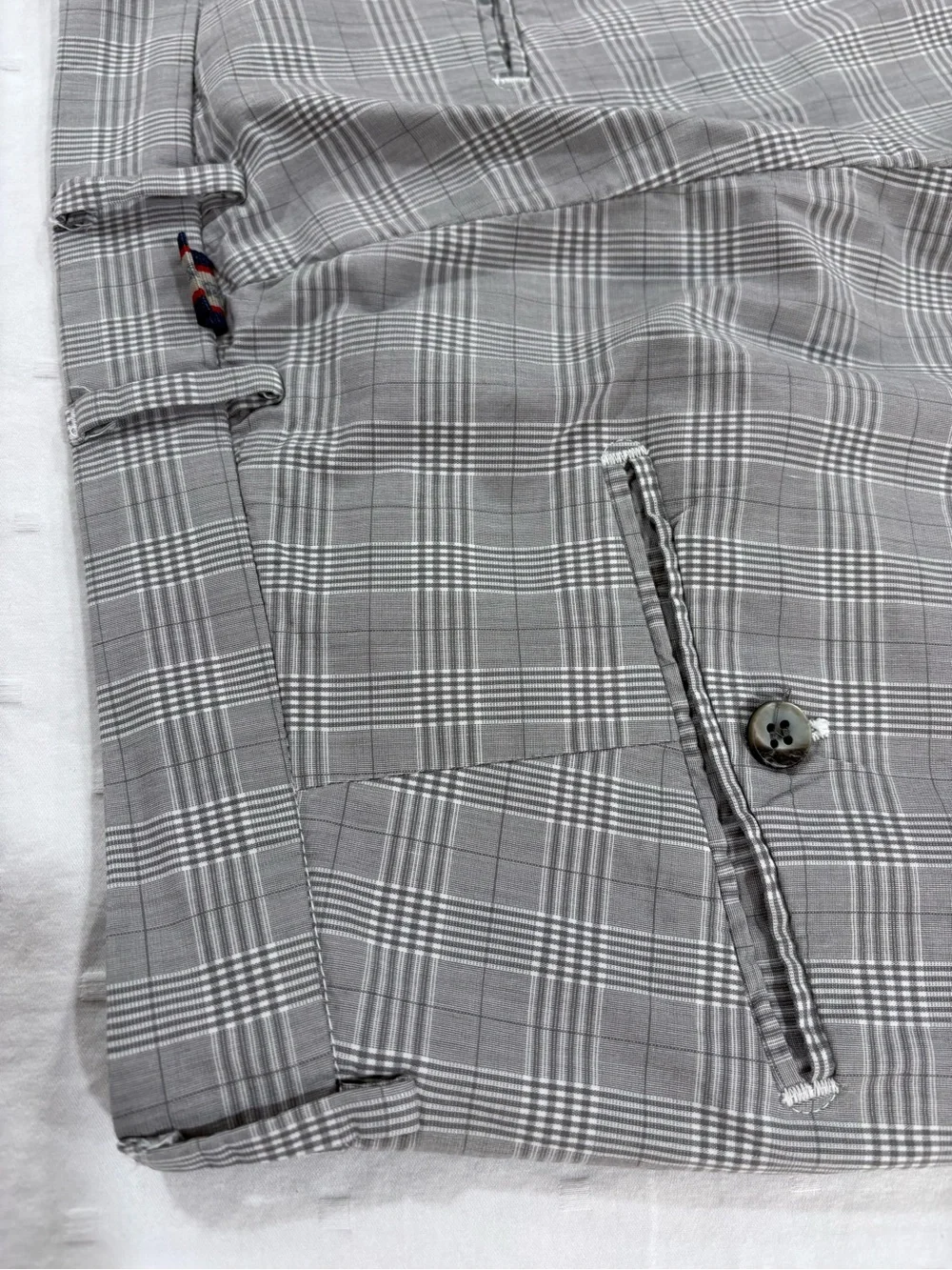 Mason's Italy Gray Plaid Torino Chino Pants Men's Size 48 EU / 32 US